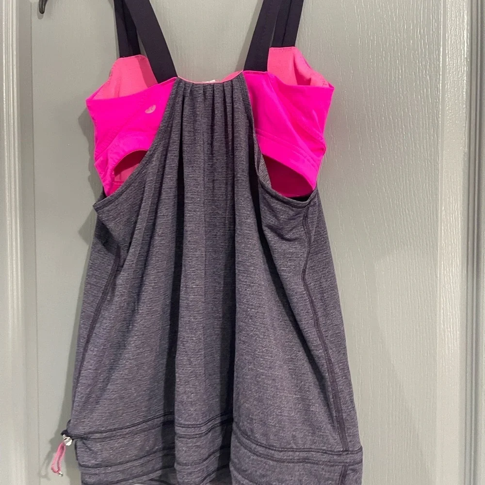 lululemon athletica Pink and Gray Tank Top size 4